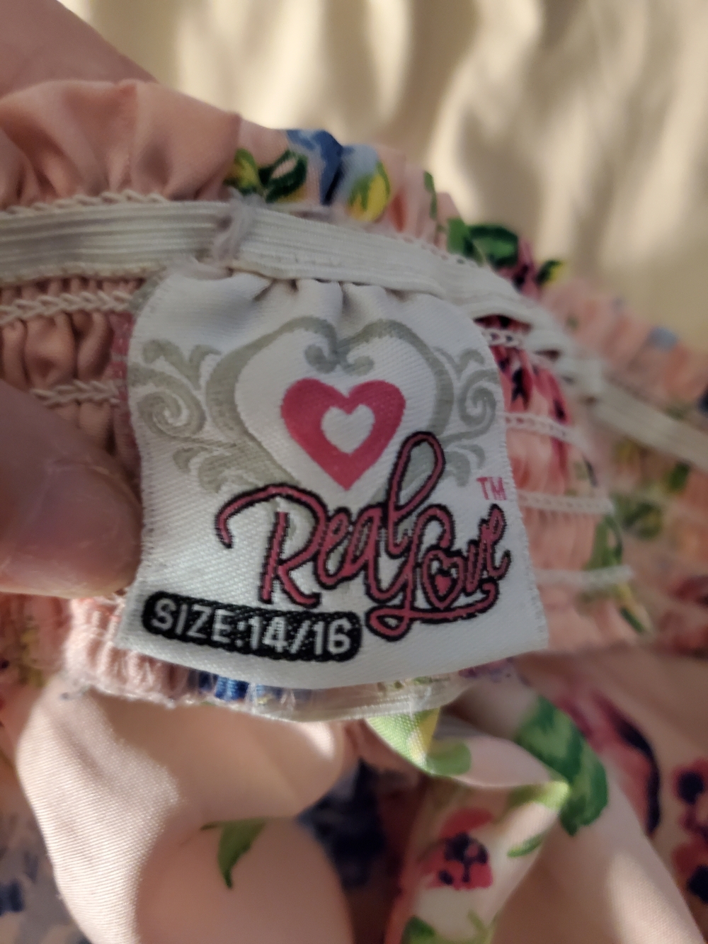 Real Love Pink Floral Short- Size 14/16